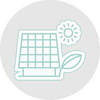 Solar Panel Line Sticker Multicolor Icon vector