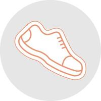 Running Shoes Line Sticker Multicolor Icon vector