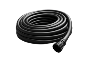 AI generated Rubber Hose for Watering on White Transparent Background png