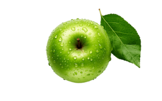 AI generated Green Apple on White Transparent Background png