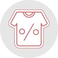 Tshirt Line Sticker Multicolor Icon vector