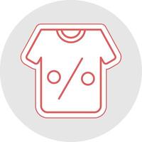 Tshirt Line Sticker Multicolor Icon vector