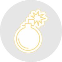 Bomb Line Sticker Multicolor Icon vector