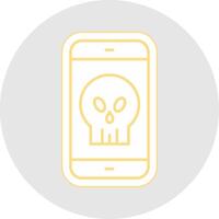 Smartphone Line Sticker Multicolor Icon vector