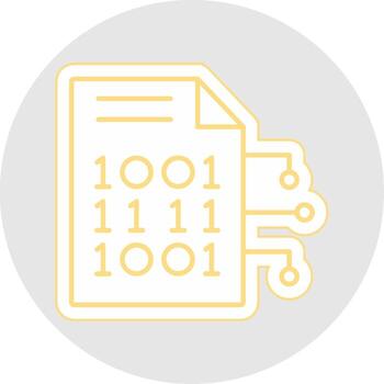 Encryption Data Line Sticker Multicolor Icon vector