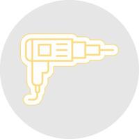 Driller Line Sticker Multicolor Icon vector