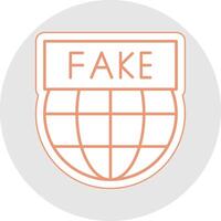 Fake News Line Sticker Multicolor Icon vector