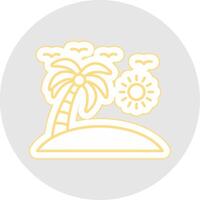Beach Line Sticker Multicolor Icon vector