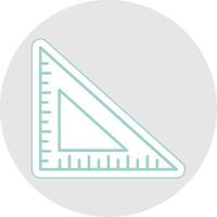 Square Ruler Line Sticker Multicolor Icon vector