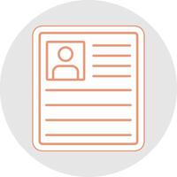 Curriculum Line Sticker Multicolor Icon vector