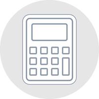 calculadora línea pegatina multicolor icono vector