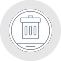 Garbage Line Sticker Multicolor Icon vector