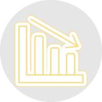 Line chart Line Sticker Multicolor Icon vector
