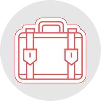 Suitcase Line Sticker Multicolor Icon vector