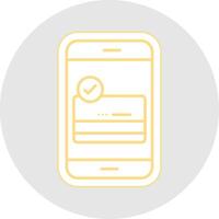 Payment Gateway Line Sticker Multicolor Icon vector