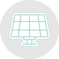 Solar Panel Line Sticker Multicolor Icon vector