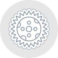 Eclipse Line Sticker Multicolor Icon vector
