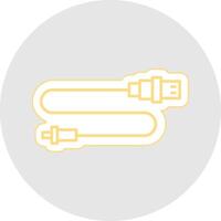 Usb Connector Line Sticker Multicolor Icon vector