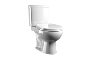 AI generated Ceramic Toilet on White Transparent Background png