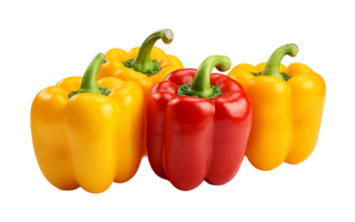 AI generated Bell Peppers on White Transparent Background png