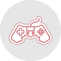 Video Game Line Sticker Multicolor Icon vector