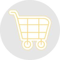 Shopping Cart Line Sticker Multicolor Icon vector