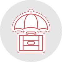 Risk Management Line Sticker Multicolor Icon vector