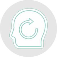 Refresh Line Sticker Multicolor Icon vector