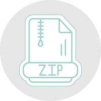 Zip Line Sticker Multicolor Icon vector