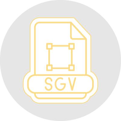 Svg Line Sticker Multicolor Icon