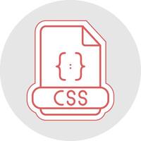 Css Line Sticker Multicolor Icon vector