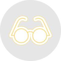 Eyeglasses Line Sticker Multicolor Icon vector