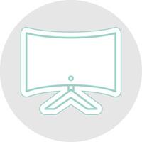 Computer Line Sticker Multicolor Icon vector