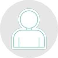 User Line Sticker Multicolor Icon vector