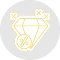 Diamond Line Sticker Multicolor Icon vector