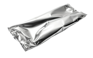 ai généré papier d'aluminium objet avec froissé sur transparent Contexte png