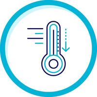 Cold Two Color Blue Circle Icon vector