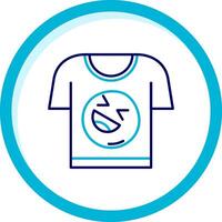 Tee Two Color Blue Circle Icon vector