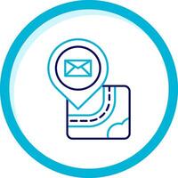 Email Two Color Blue Circle Icon vector