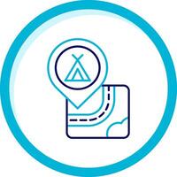 Caming Two Color Blue Circle Icon vector