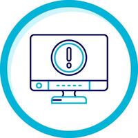 Error Two Color Blue Circle Icon vector