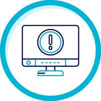 Error Two Color Blue Circle Icon vector