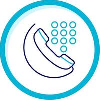Dial Two Color Blue Circle Icon vector