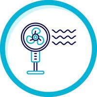 Pedestal fan Two Color Blue Circle Icon vector