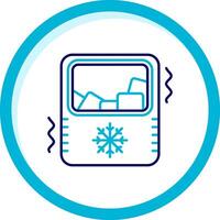 Ice maker Two Color Blue Circle Icon vector