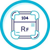 Rutherfordium Two Color Blue Circle Icon vector
