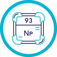 Neptunium Two Color Blue Circle Icon vector