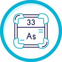 Arsenic Two Color Blue Circle Icon vector