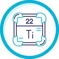 Titanium Two Color Blue Circle Icon vector