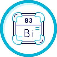 Bismuth Two Color Blue Circle Icon vector